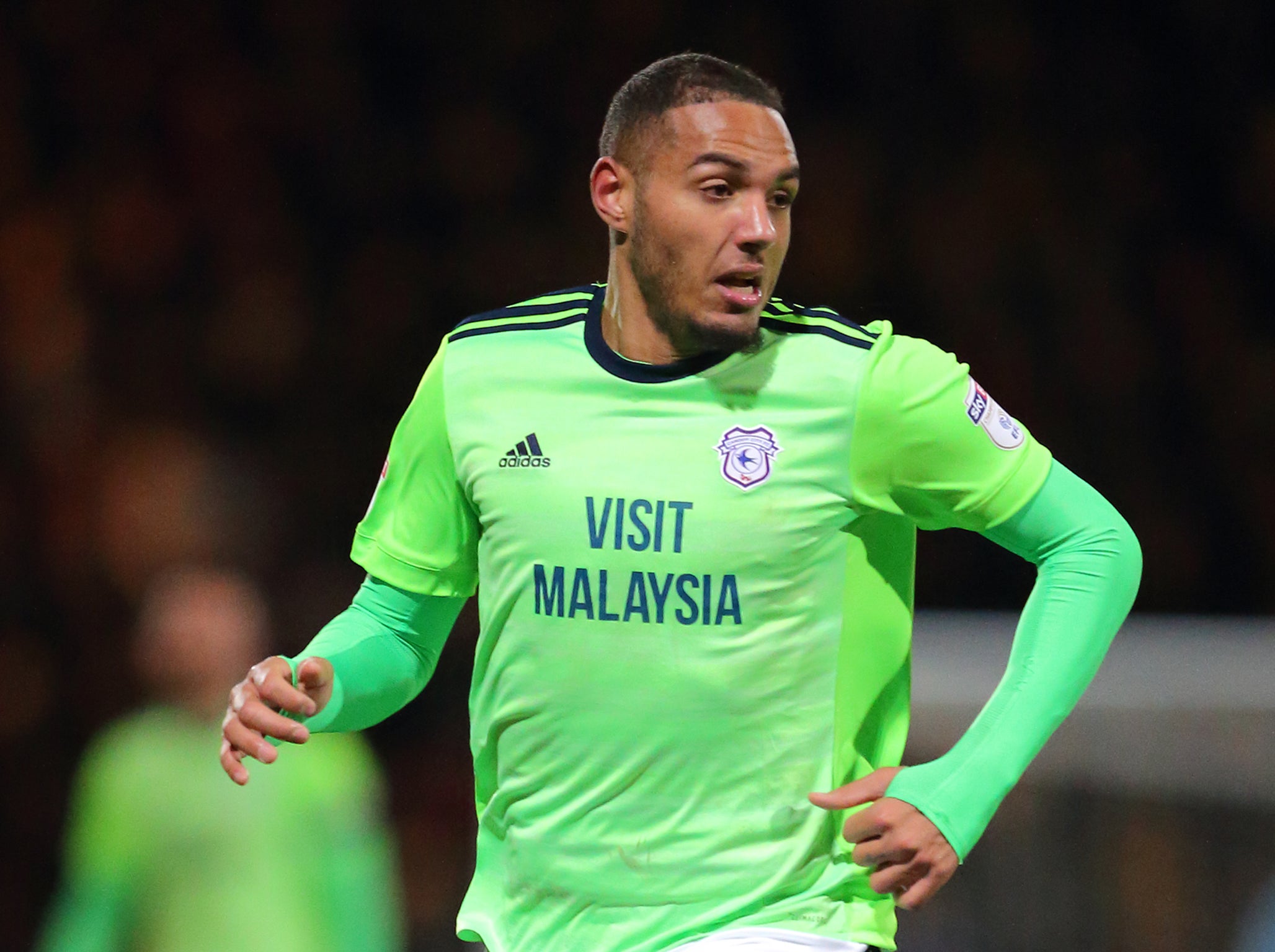 Kenneth Zohore struck the winning goal for Cardiff