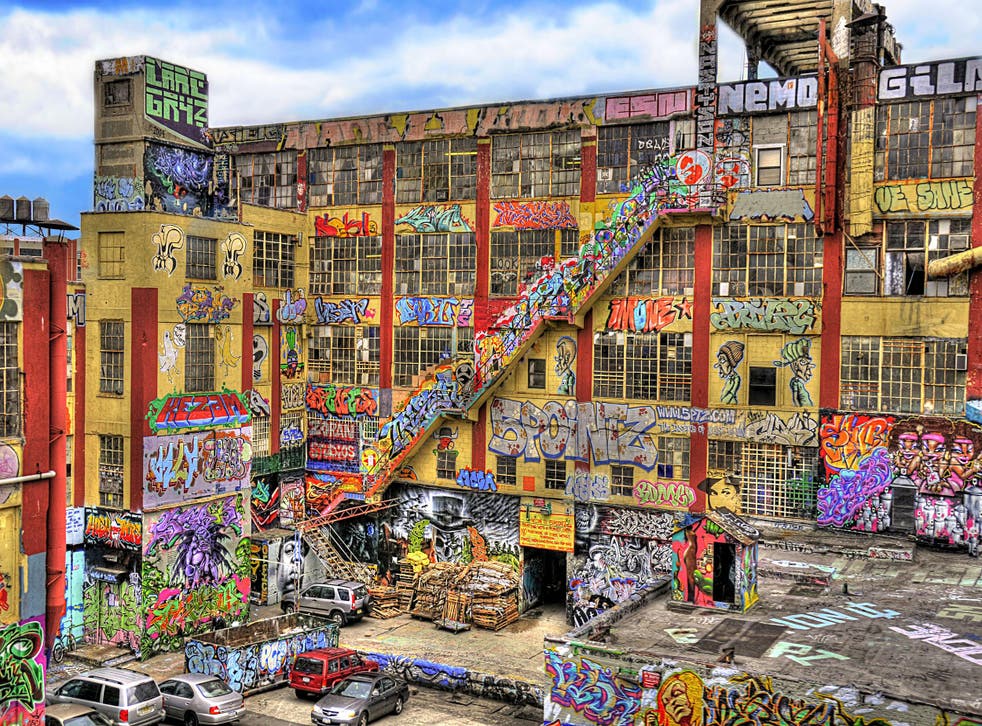 The site in New York was an old factory that was turned into an ‘aerosol art centre’