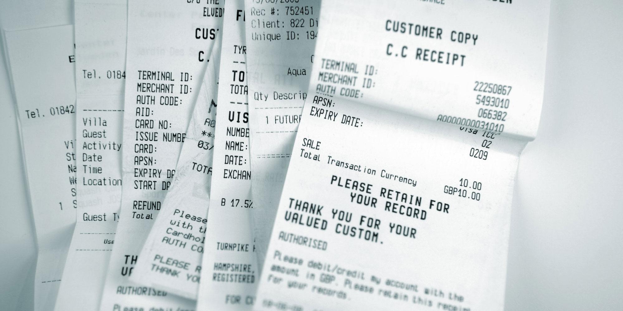Most receipts have been found to contain BPA, a toxic chemical