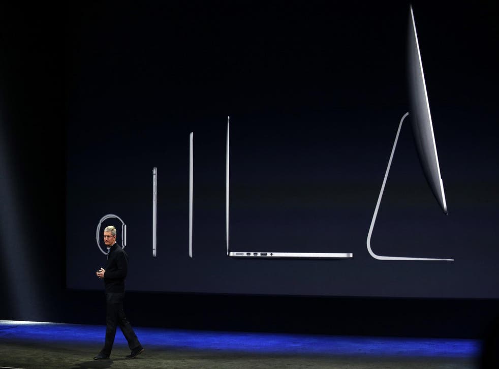 Apple CEO Tim Cook speaks on stage during an Apple special event at the Yerba Buena Center for the Arts on March 9, 2015 in San Francisco, California