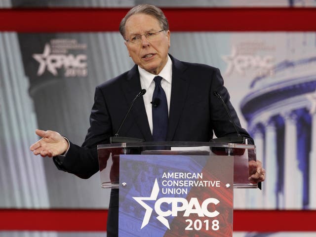 NRA executive vice-president and CEO Wayne LaPierre has made clear who he blames for the school shooting in Florida