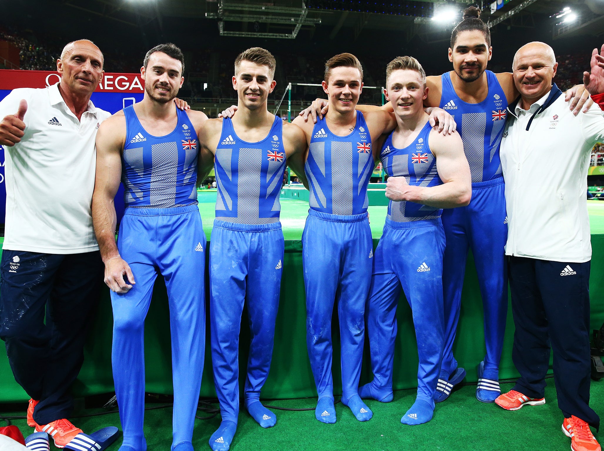 Van Hoof with the Team GB squad in Rio