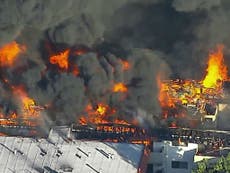 Massive apartment fire breaks out near Los Angeles