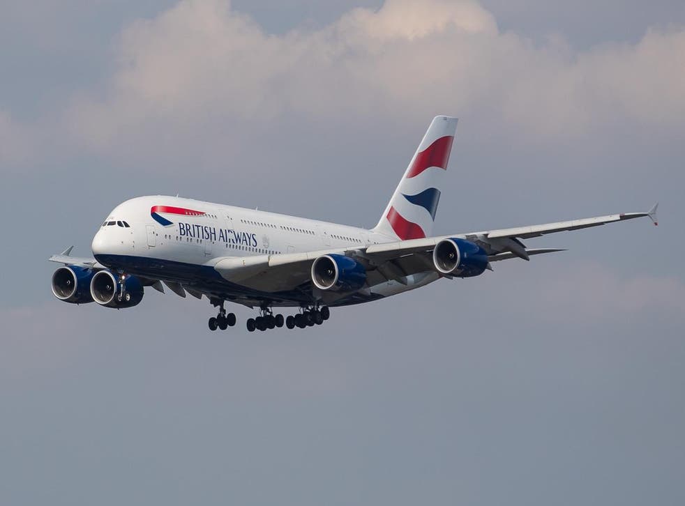 Flying high: a British Airways Airbus A380 near Heathrow