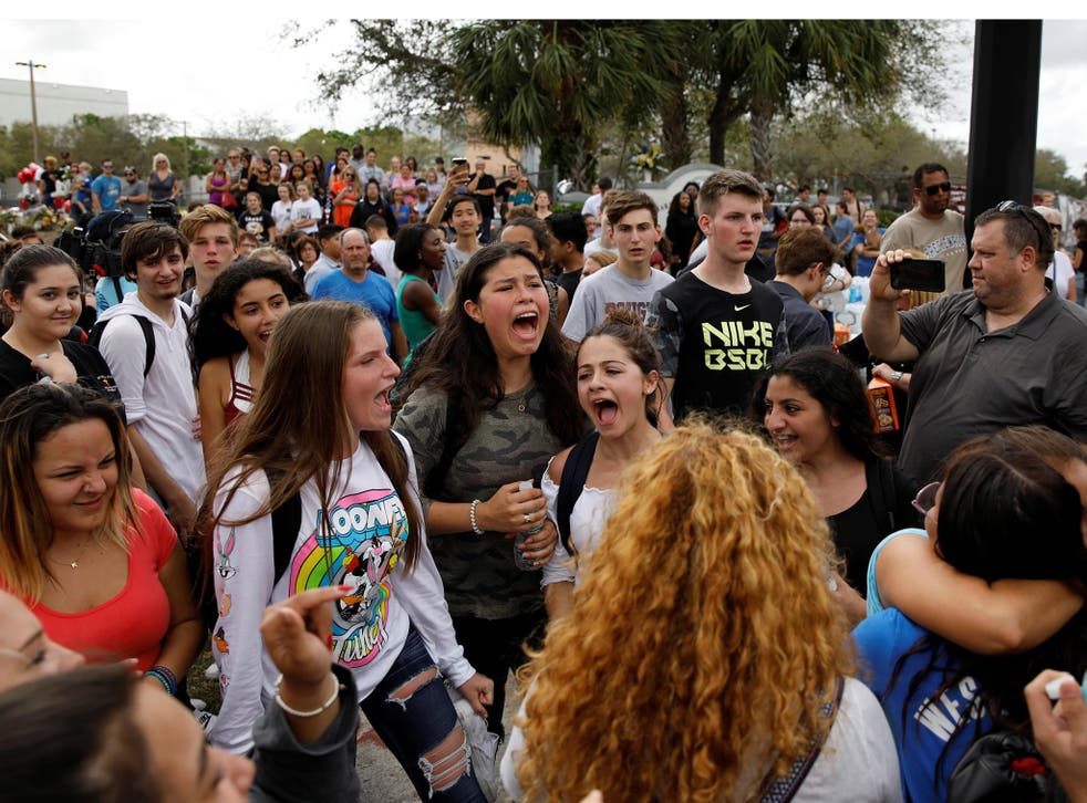 Students rally for gun control in the wake of the Marjory Stoneman Douglas High School massacre