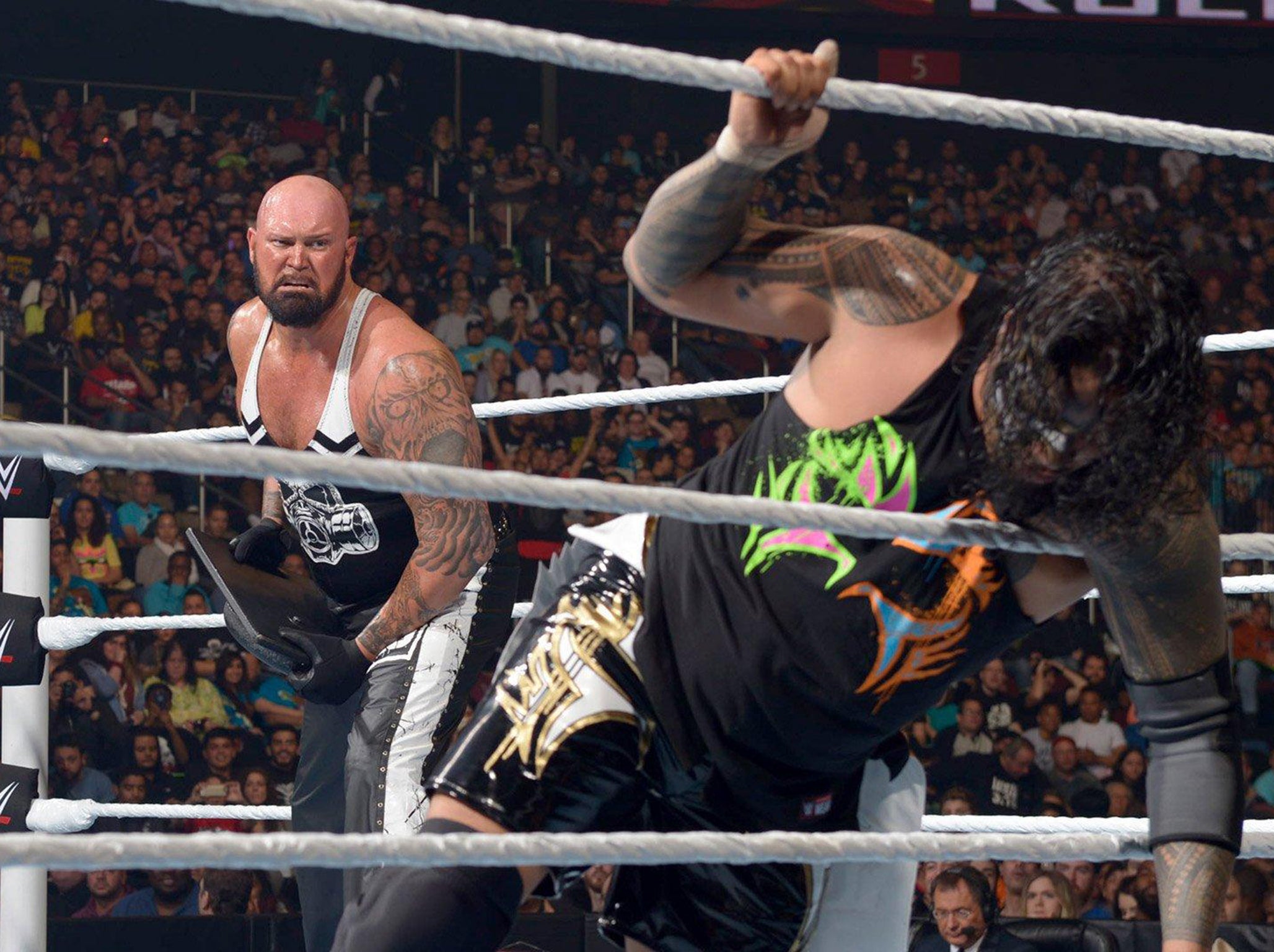 WWE star Luke Gallows in action