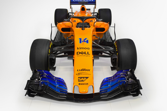 The new Renault-powered McLaren F1 car