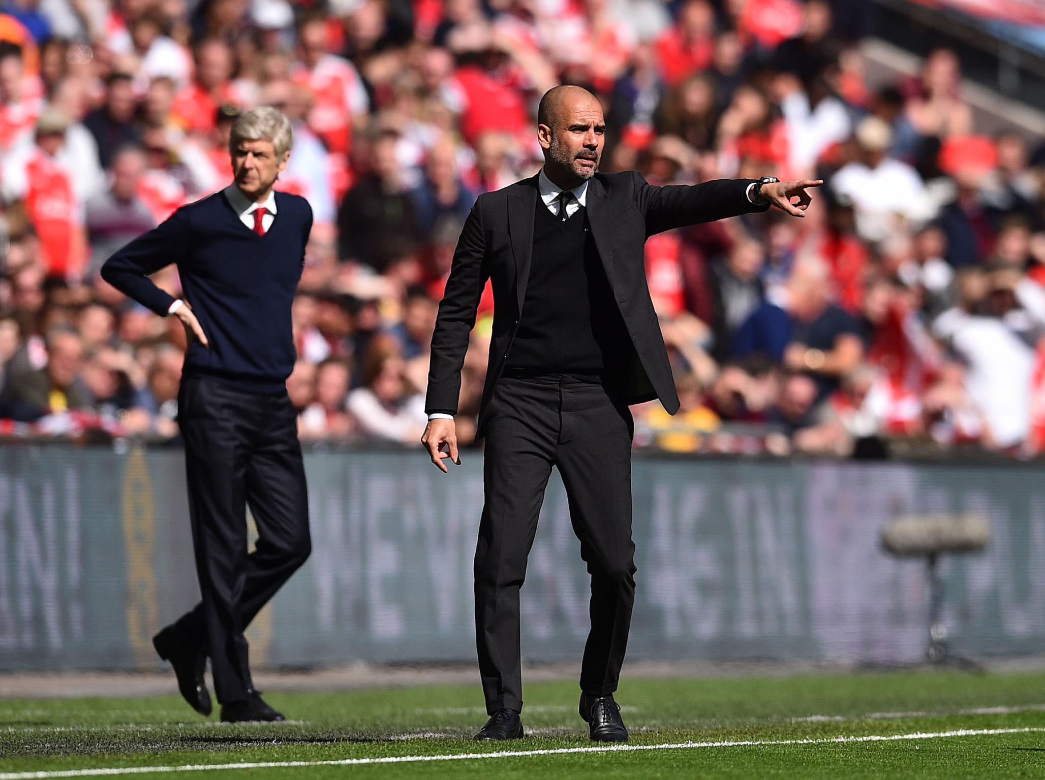 Arsene Wenger and Pep Guardiola will go head to head at Wembley