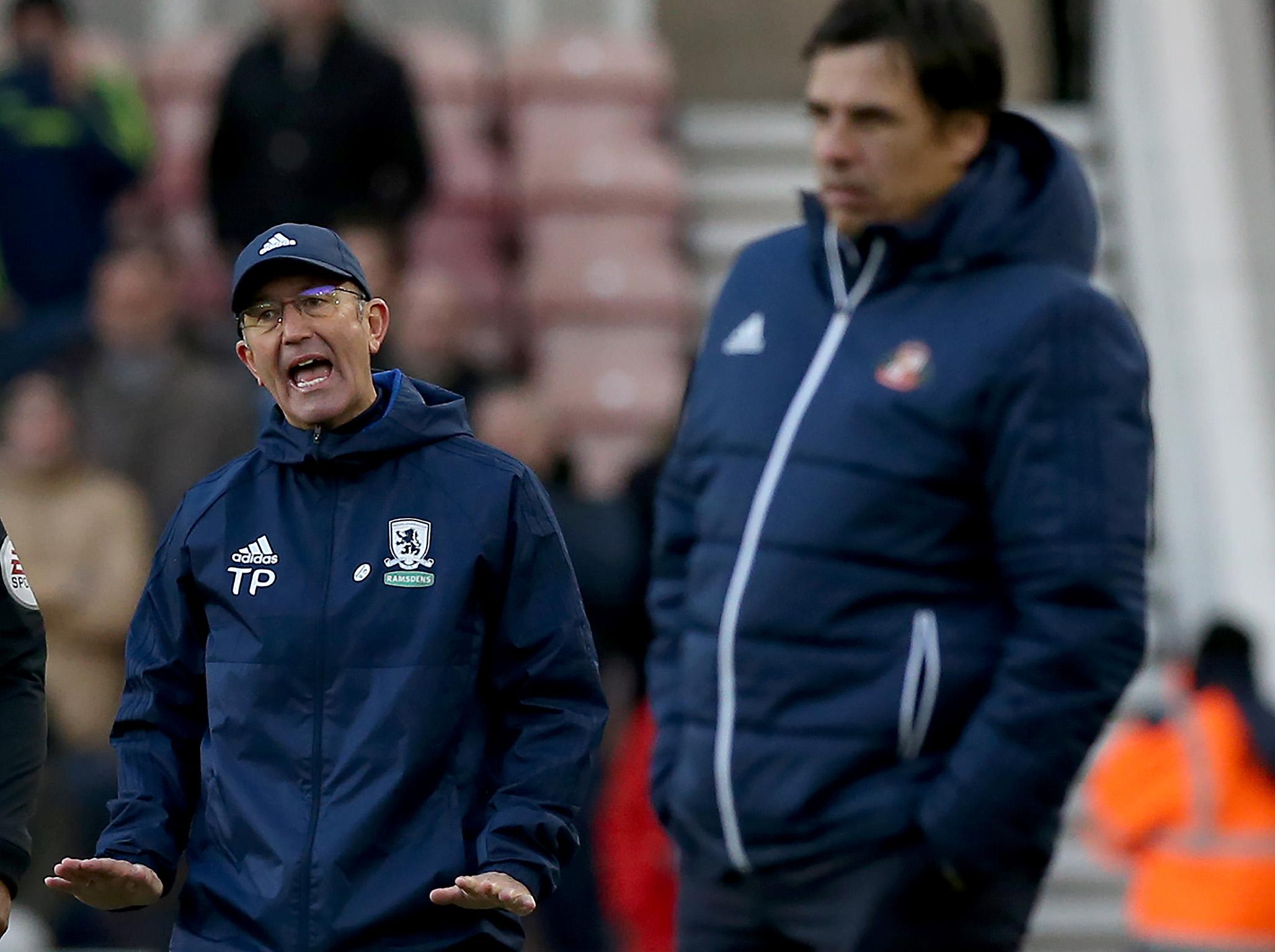 Middlesbrough&apos;s Tony Pulis and Sunderland&apos;s Chris Coleman having different experiences in the north east