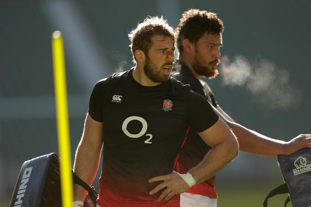 Chris Robshaw in training before the Calcutta Cup