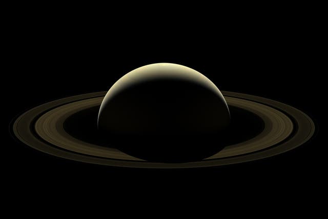 This composite image of Saturn was created from a number of pictures taken by Cassini on its final trip around the planet