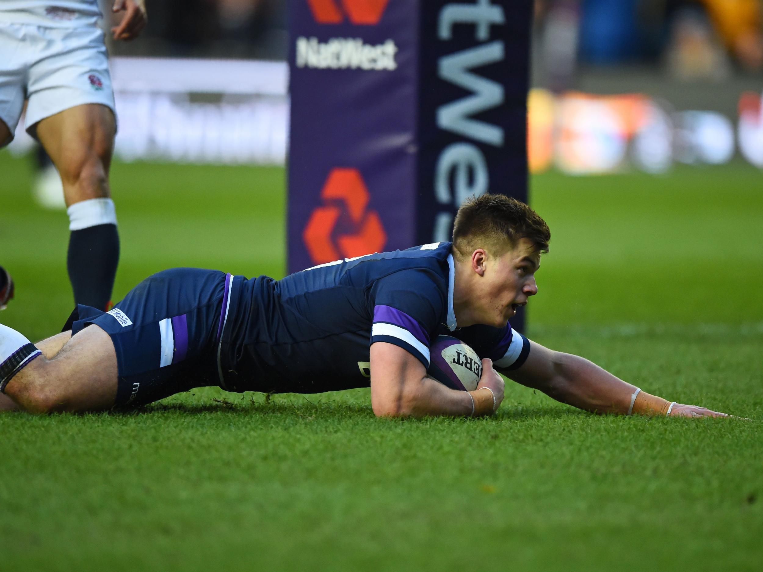 Huw Jones was the man of the moment