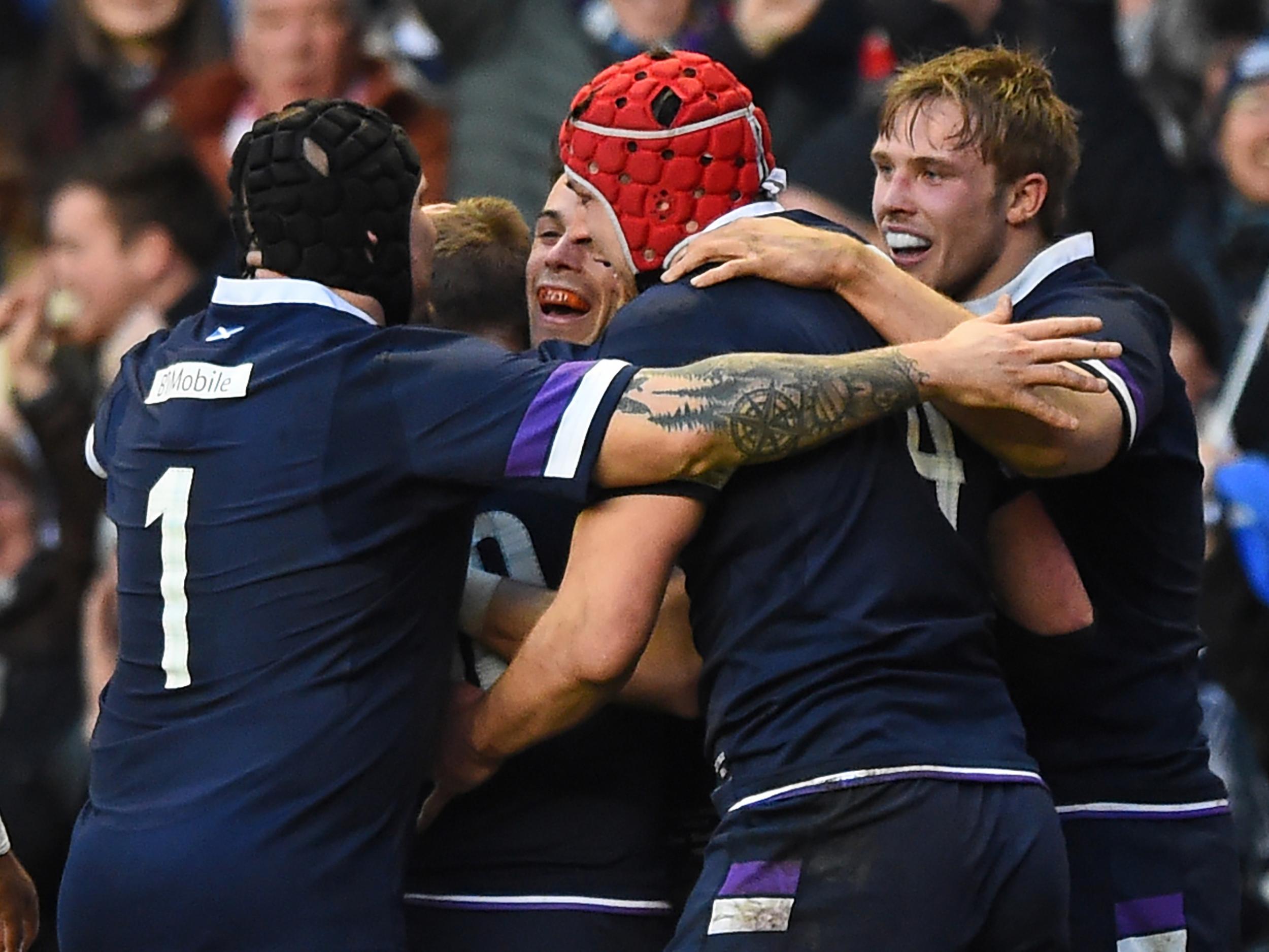 Scotland were 16 points up at half time