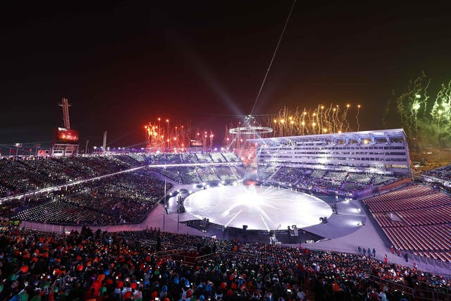 The opening ceremony was hindered by disruptions including interferences with the broadcast systems