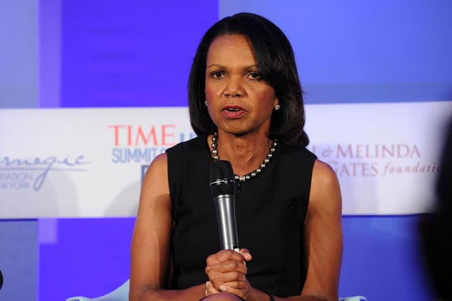 Condoleezza Rice, who served as Secretary of State under former President George W Bush, says she does not like the idea 'of a gun in my classroom' after Donald Trump, the US President, proposed arming some teachers
