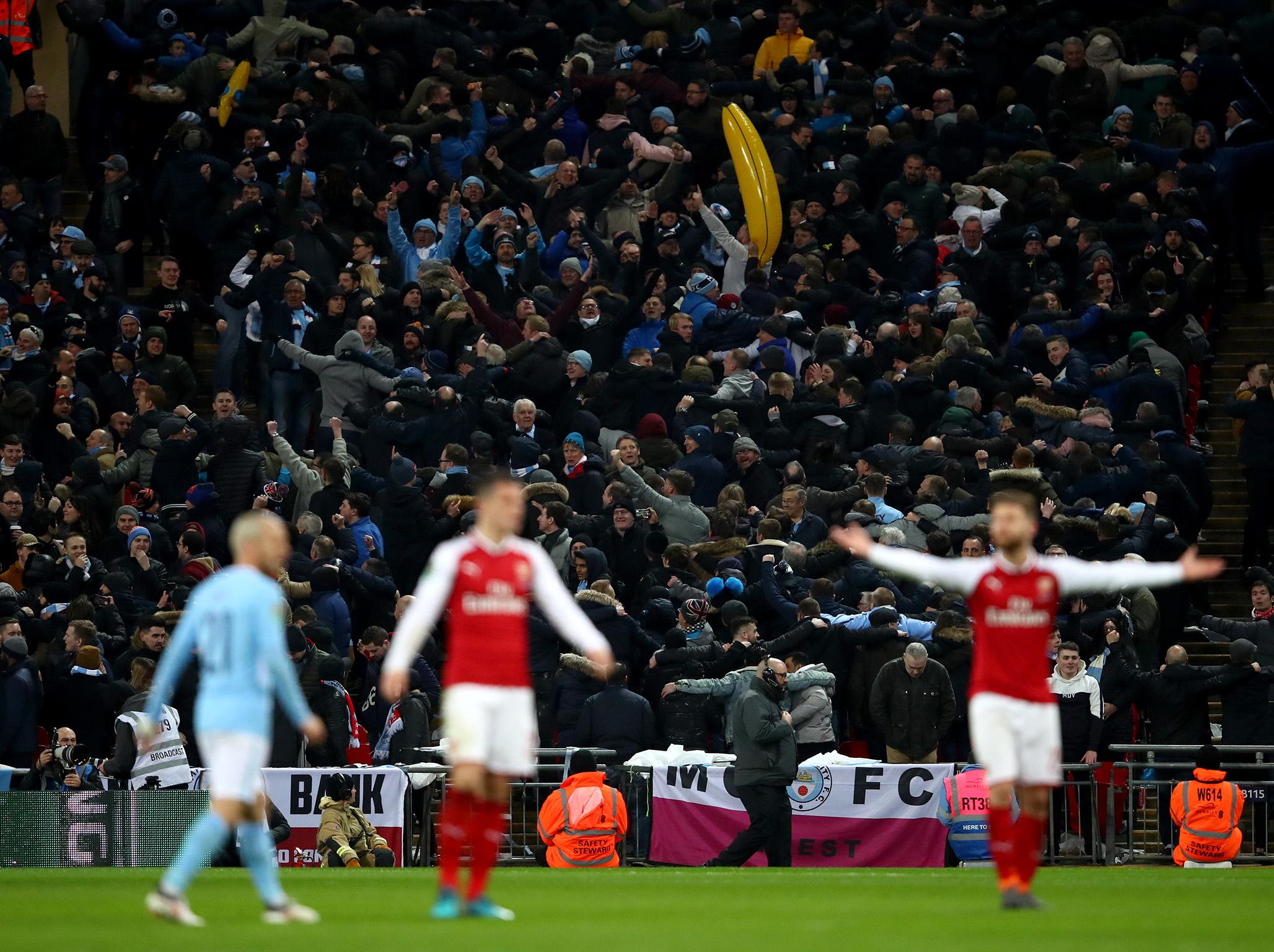 Arsenal struggled to get to grips with City