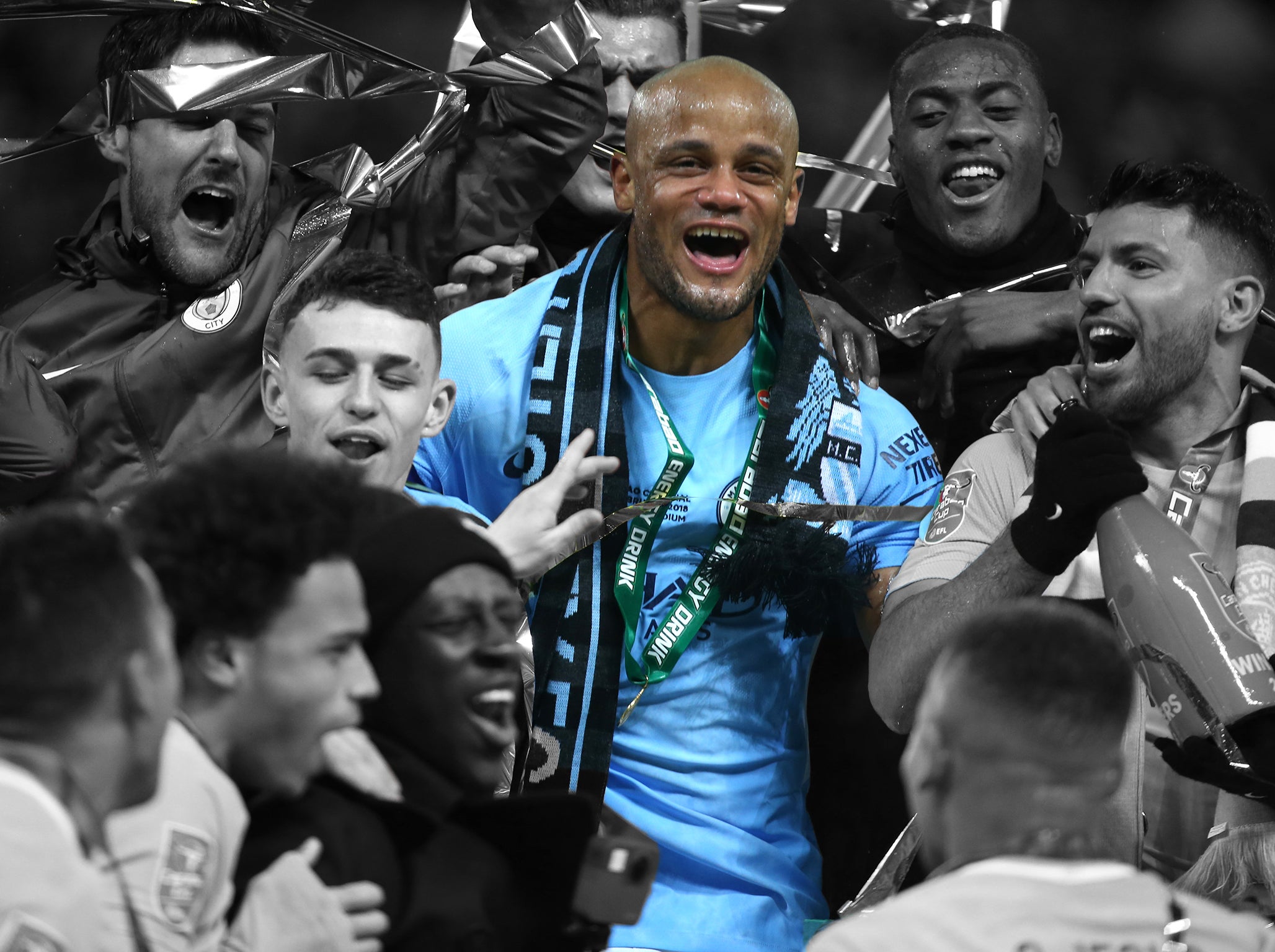 Vincent Kompany led from the front for Manchester City