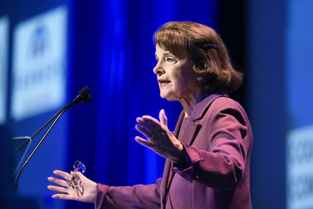 Senator Dianne Feinstein speaks at the 2018 California Democrats State Convention