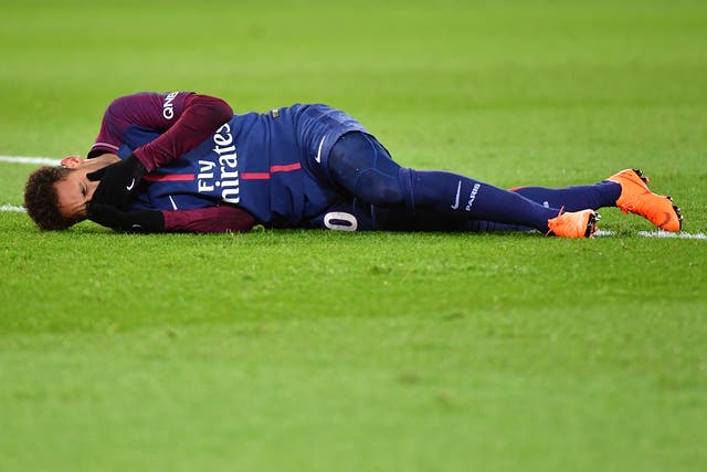 Neymar was stretchered off
