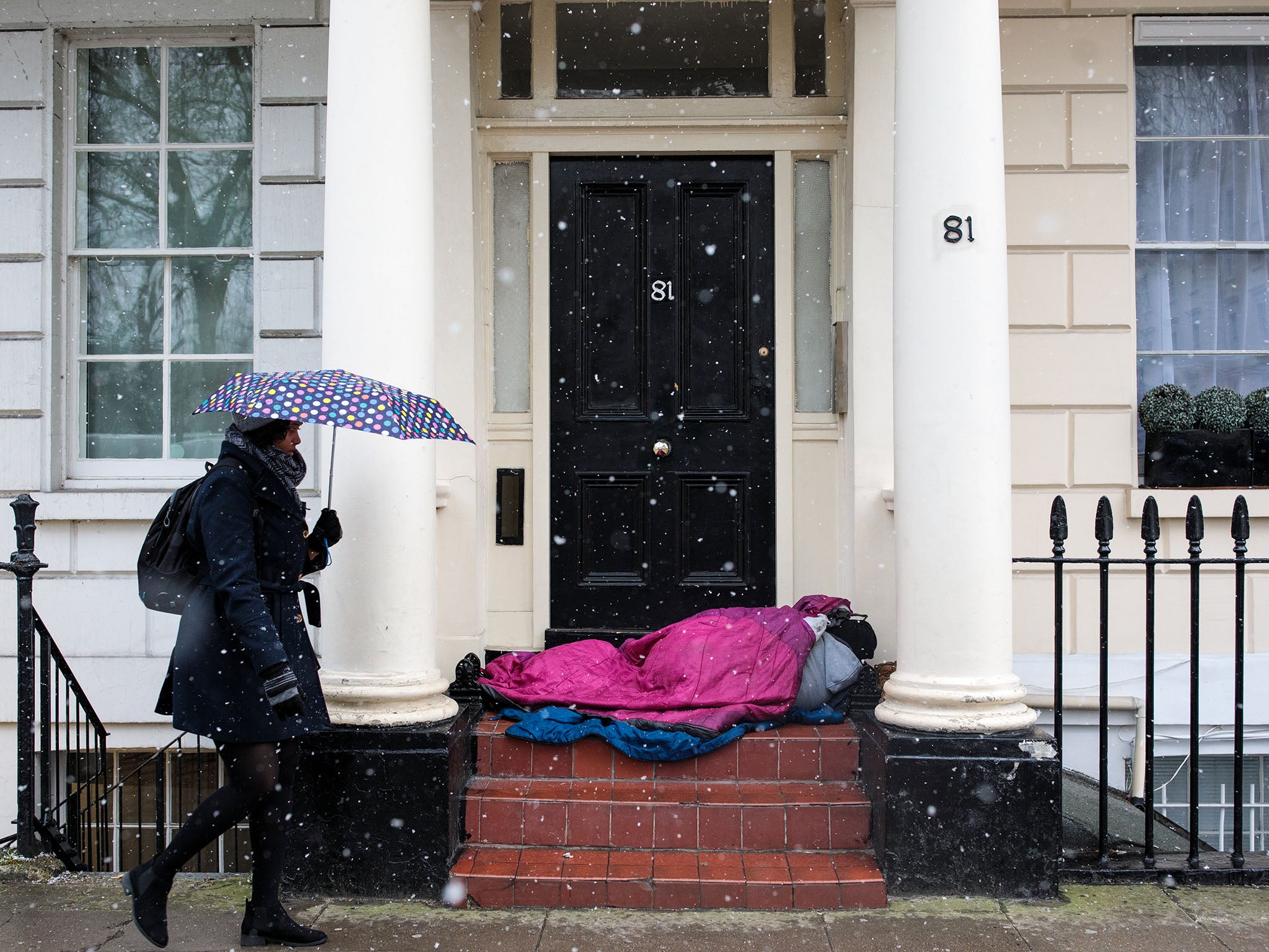 Shelter open up across the capital in line with a policy introduced by the Mayor in December requiring emergency shelters as soon as temperatures fall below zero