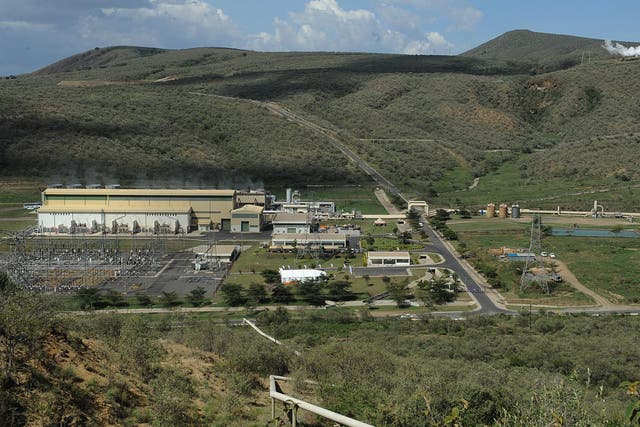 Africa’s first geothermal power plant, KenGen Olkaria, 70 miles from Kenyan capital Nairobi