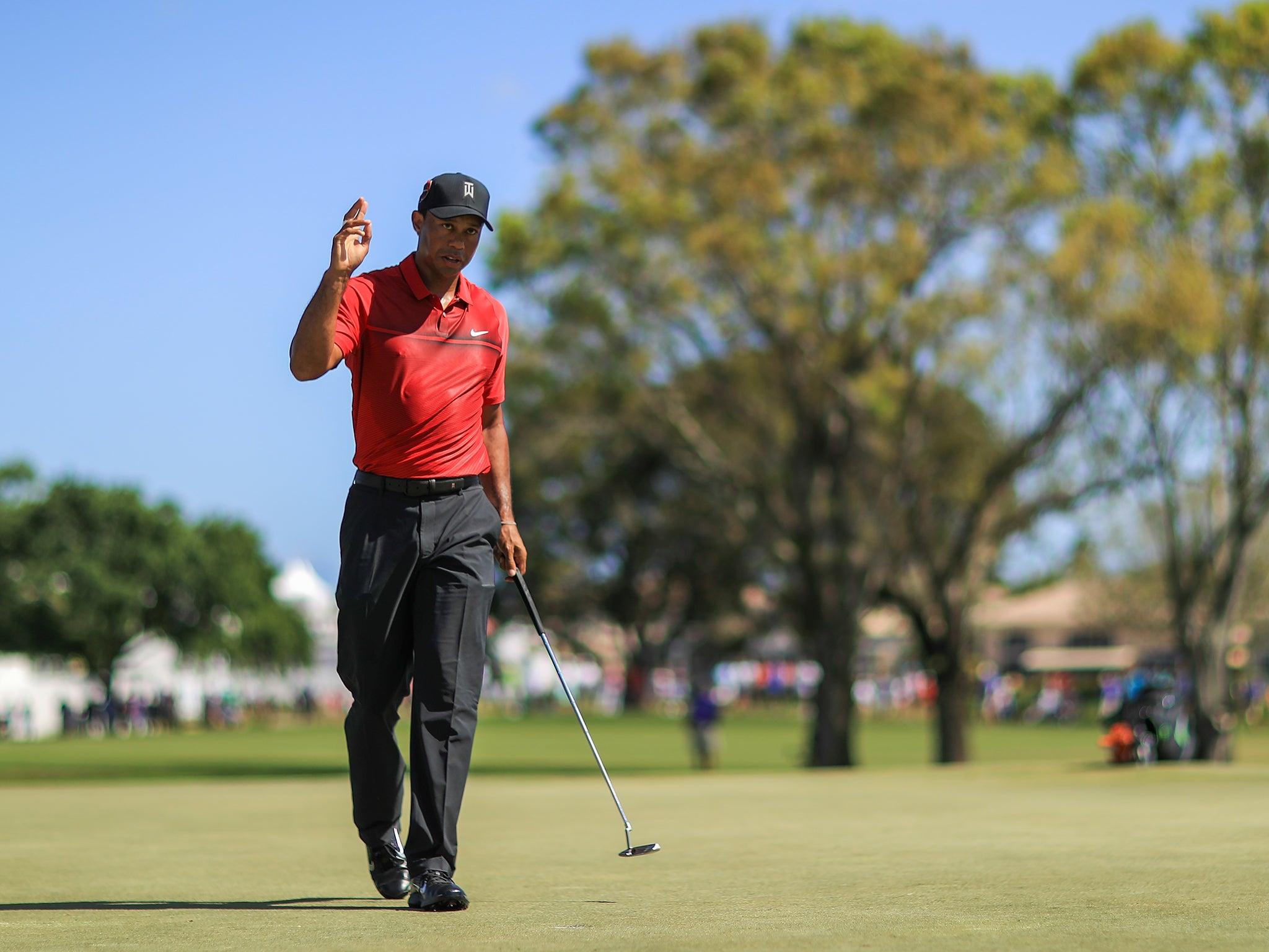 Tiger Woods finished an impressive 12th place at Palm Beach