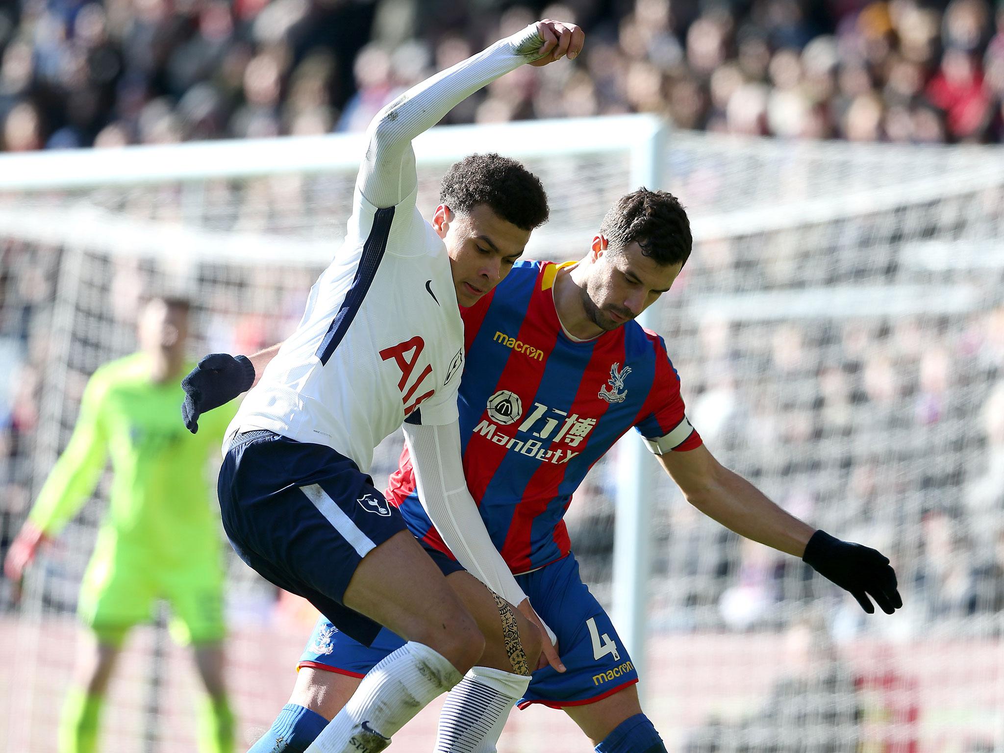 Dele Alli in action against Palace at the weekend