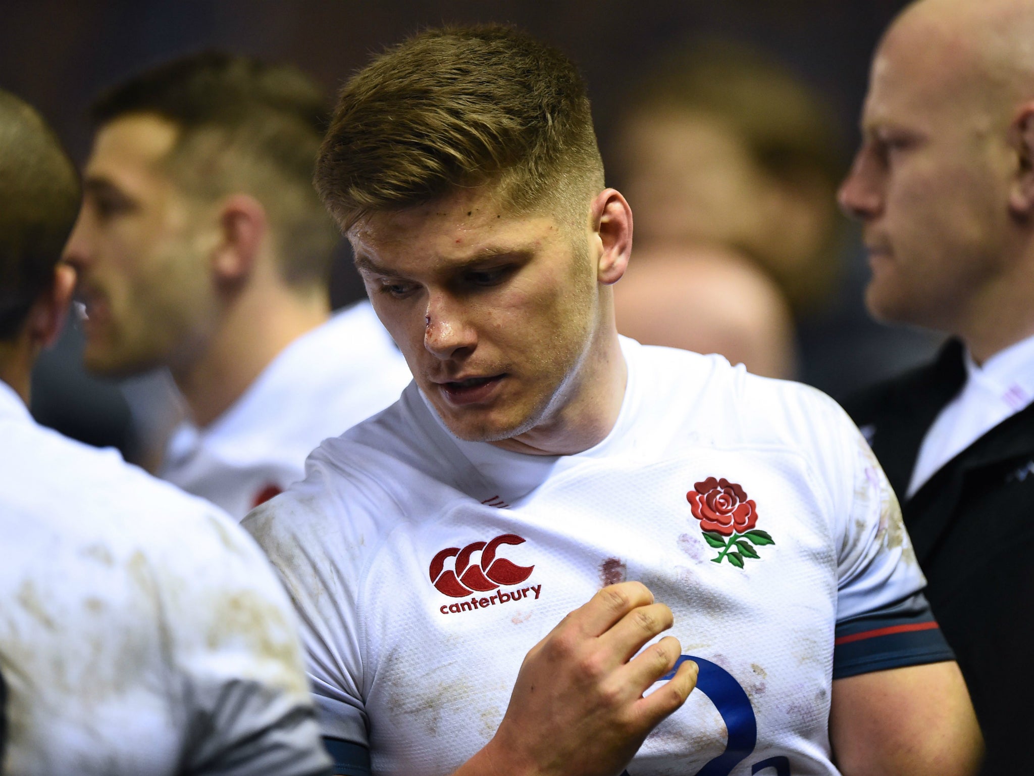 Farrell was involved in a pre-match incident with Wilson before England's match with Scotland