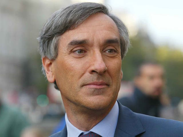 John Redwood outside the House Of Commons on the day the Tory MP's decide the fate of their leader in a no confidence vote in 2003.