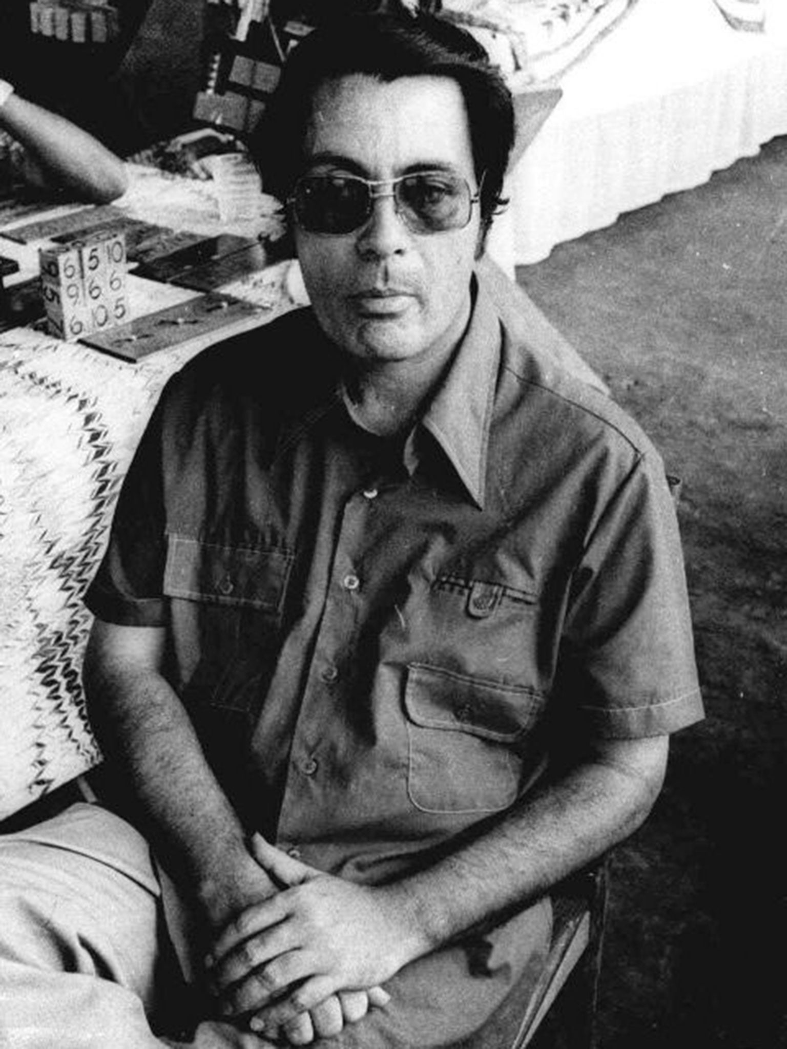 Cult leader Jim Jones in Jonestown in 1978, the year he would cause the deaths of nearly a thousand