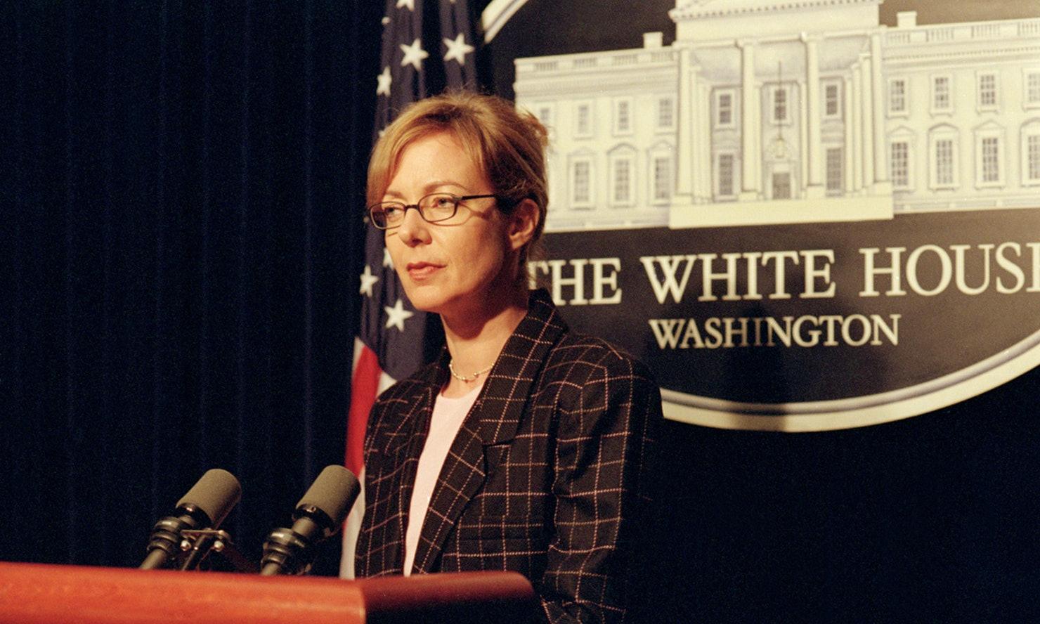 Janney as CG Cregg in ‘The West Wing’ (Warner Bros Television Distribution)