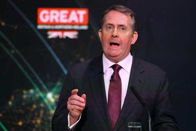 Liam Fox helped launch the IFT, the group organising the talks