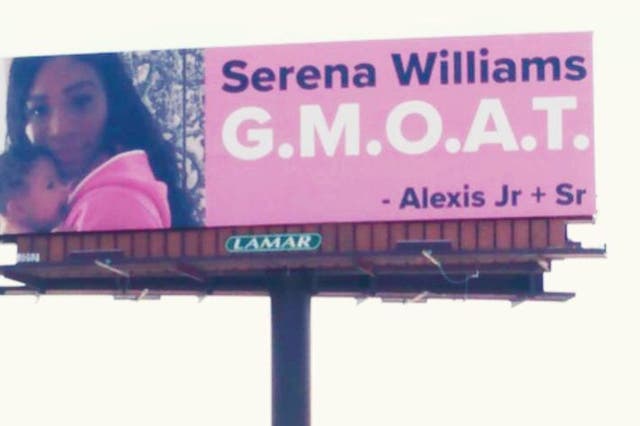 Serena Williams' husband professes his love for her with billboards (Instagram)