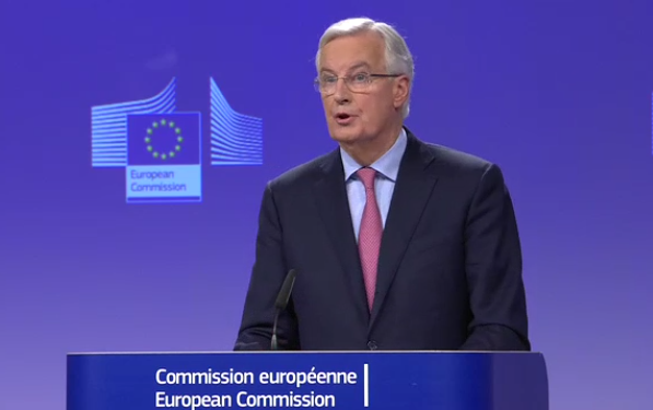 Michel Barnier, the EU negotiator, speaking in Brussels this morning