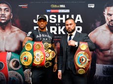 What belts will be at stake when Joshua fights Parker?