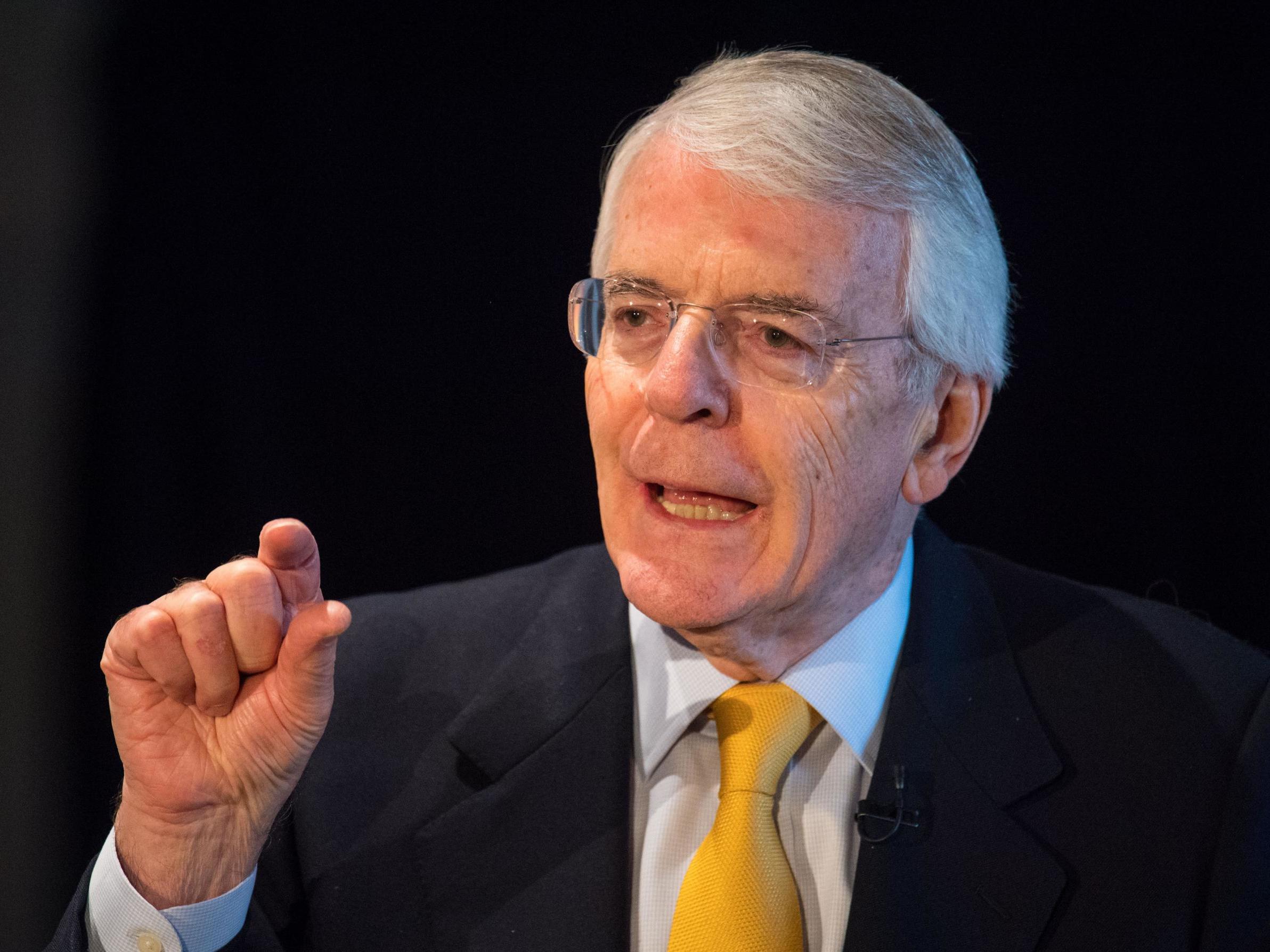 Sir John Major called for a free vote in parliament on the Brexit deal