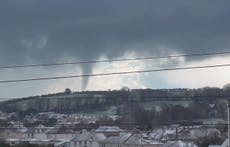 Tornado filmed passing through Devon