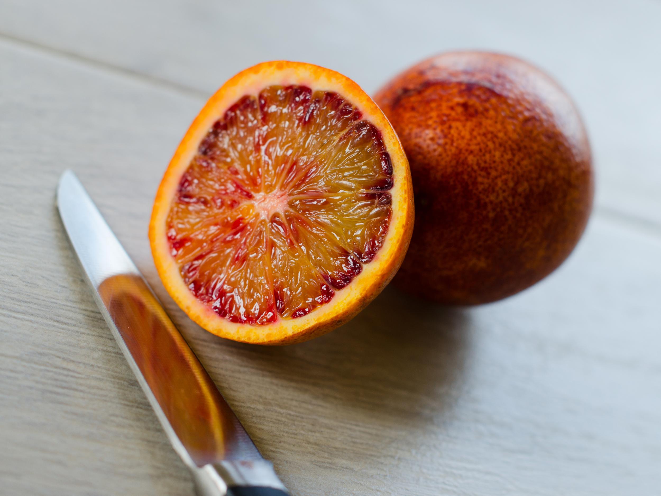 Flesh and blood: the fruit’s dark red colour comes from antioxidant pigments which are uncommon in the citrus family