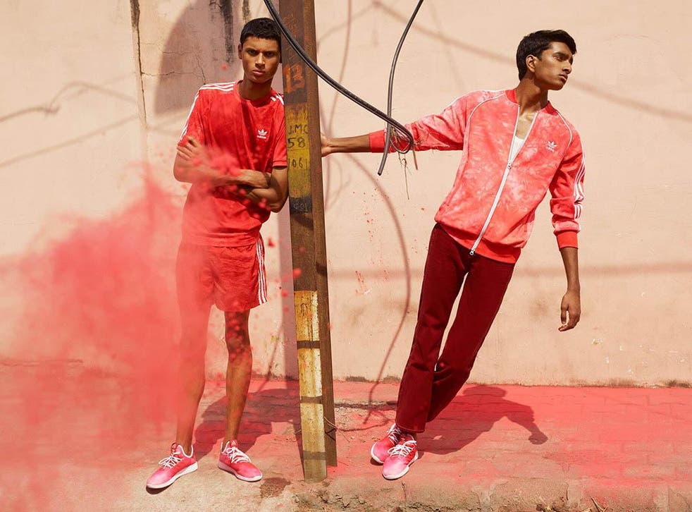 Cuña Delegar Recepción Adidas launches new collection with Pharrell Williams inspired by Holi  Festival | The Independent | The Independent