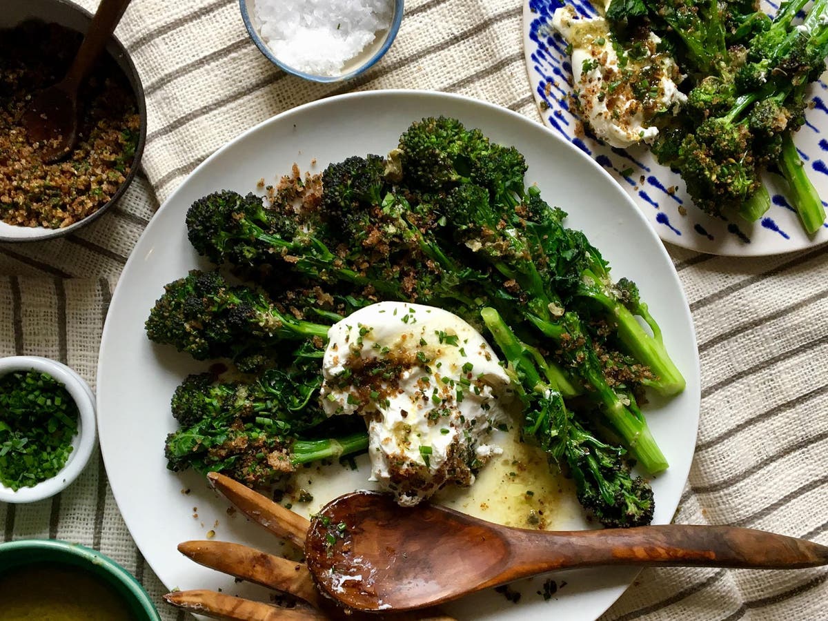 How to make purple sprouting broccoli with caper sauce, lemon ...