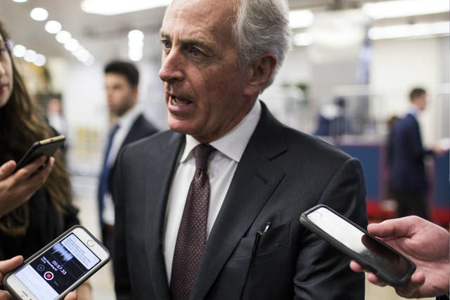President Donald Trump's aides kept a folder documenting Republican Senator Bob Corker's attacks on Mr Trump and used it to remind the President not to support the Senator.