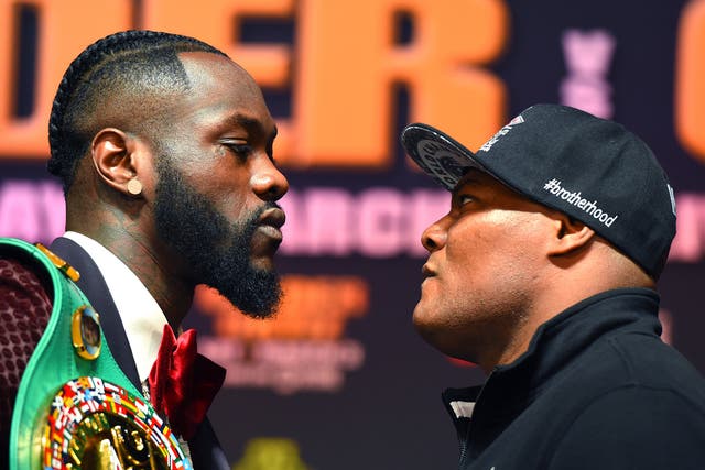 Deontay Wilder faces off with undefeated contender Luis Ortiz