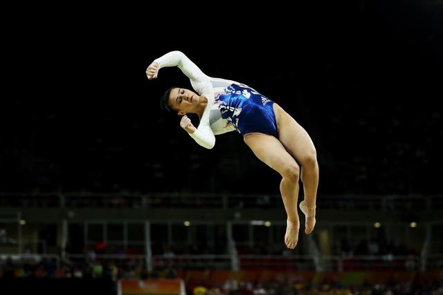 Claudia Fragapane competing at the Rio Olympics
