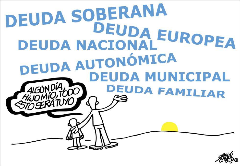 Sovereign debt, European debt, national debt, regional debt, council debt, family debt... ‘One day, my son, this will all be yours’