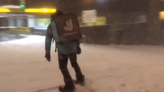 Deliveroo faces criticism over driver safety in heavy snow