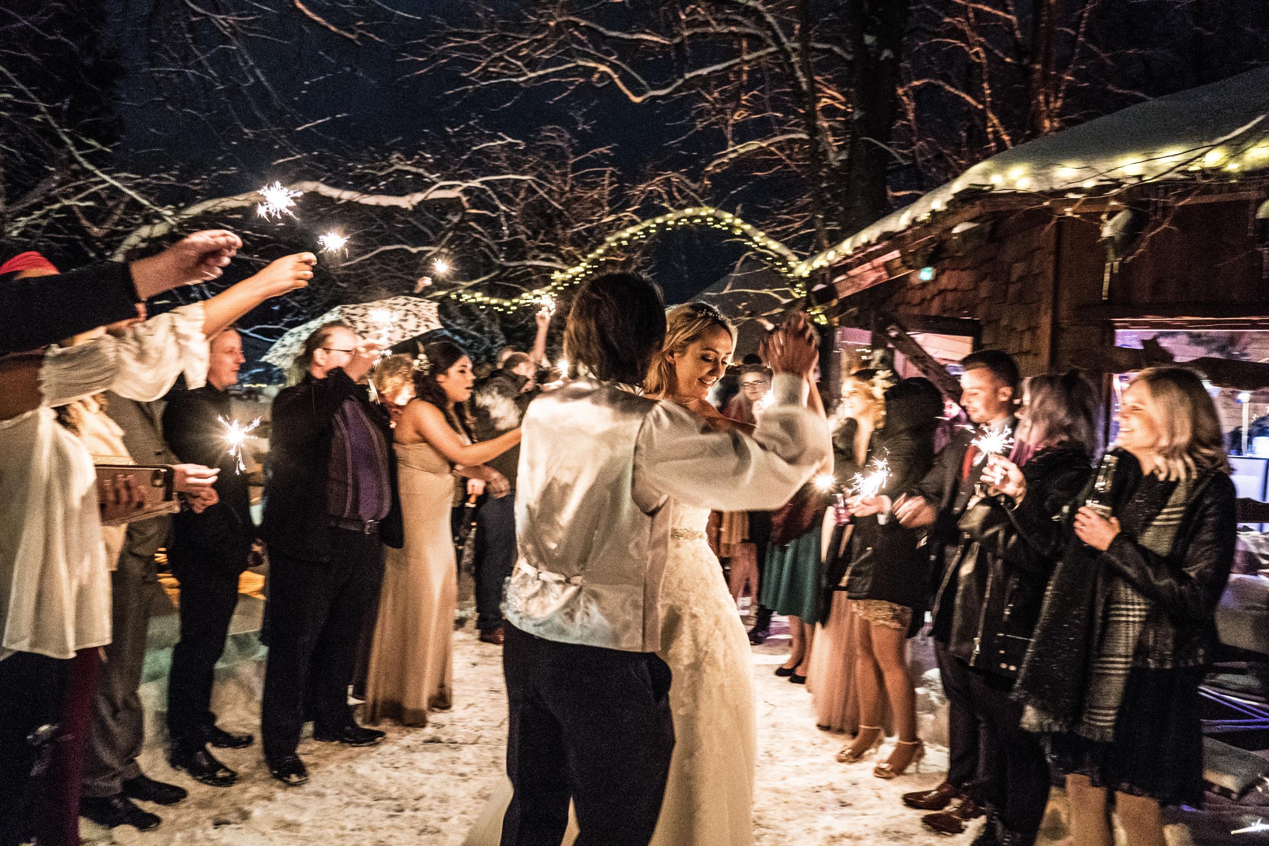 The couple dances in front of guests (Sean Elliott Photography)