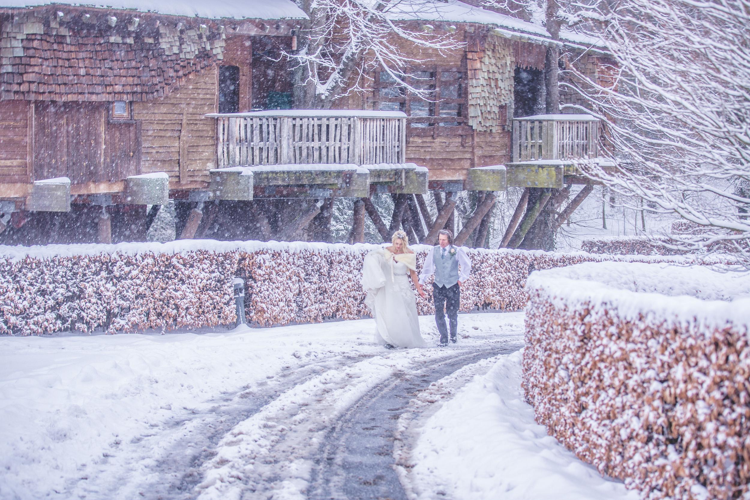 The couple married at Alnwick treehouse (Sean Elliott Photography)