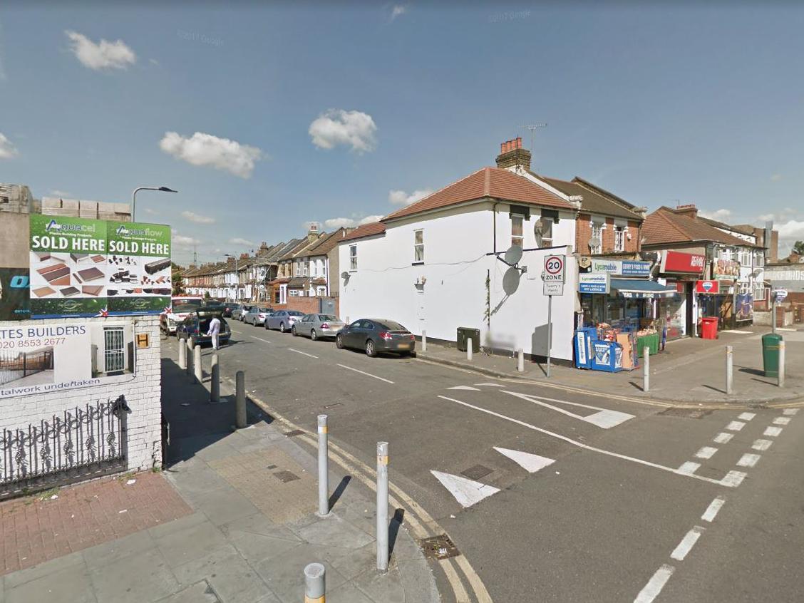 The junction of Ilford Lane and Wingate Road where a man was stabbed 10 times, but survived