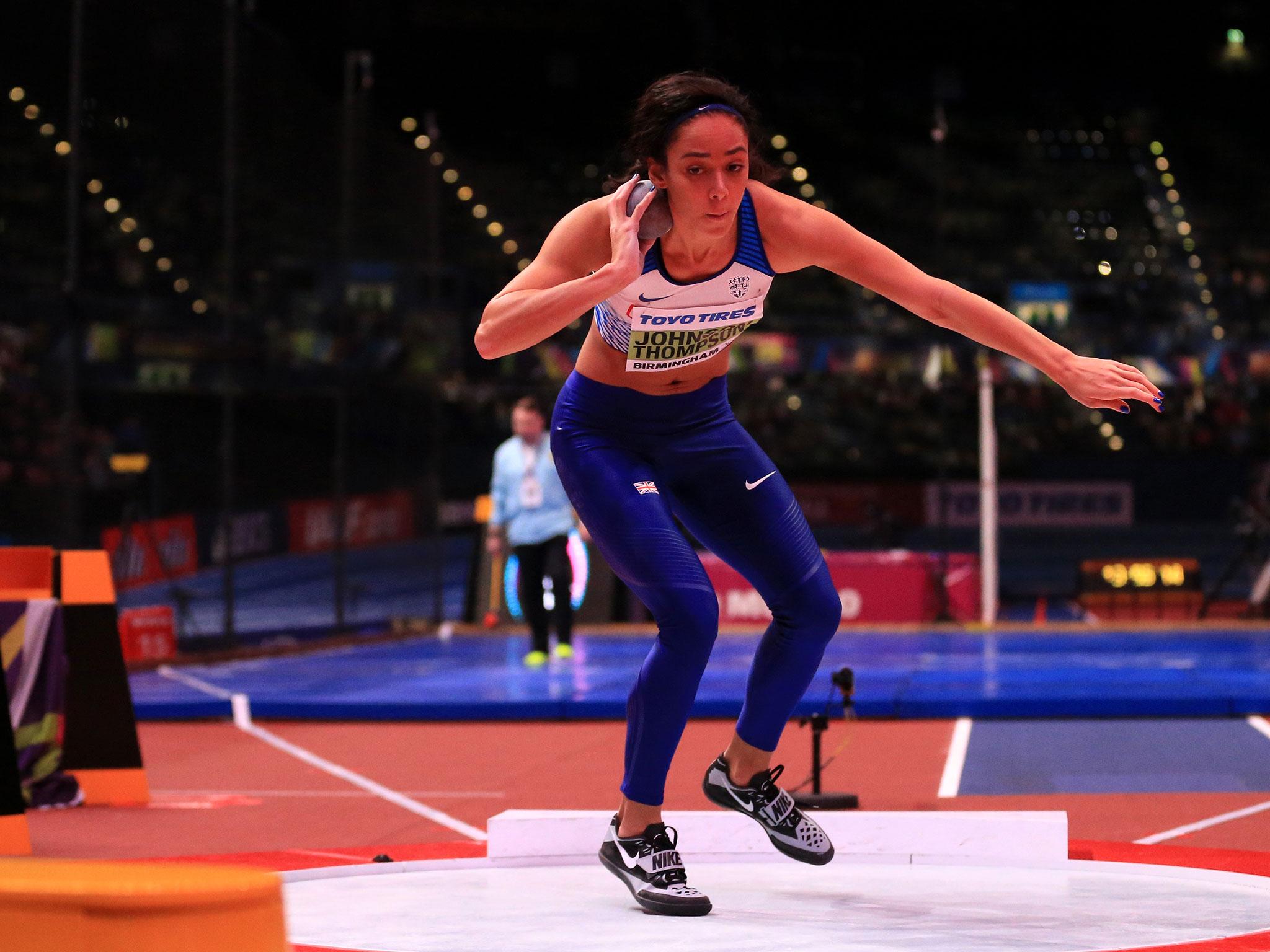 Johnson-Thompson recorded a lifetime best of 12.68m in the shot
