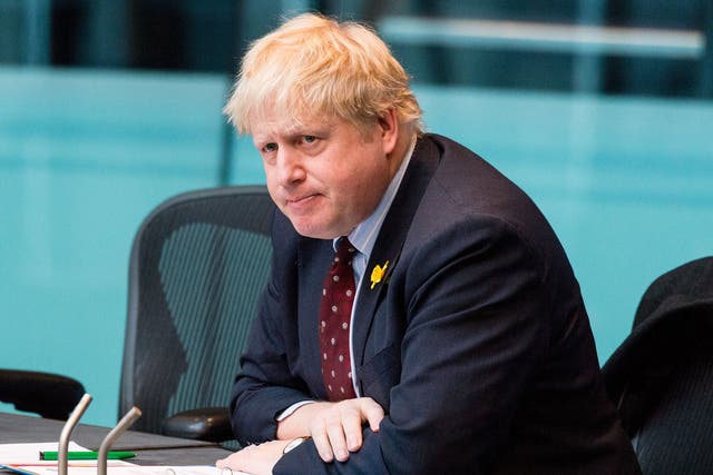 Boris Johnson appearing before the London Assembly, in his capacity as former Mayor of London, to answer questions on the Garden Bridge project.